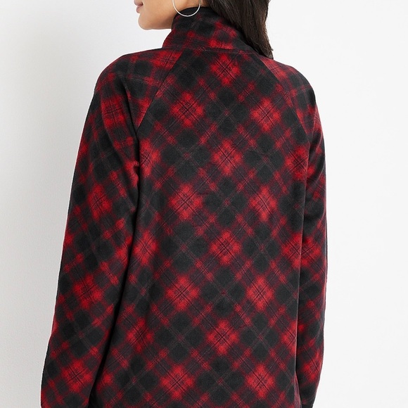 Maurice’s lodge Buffalo plaid fleece sweatshirt - Picture 2 of 4